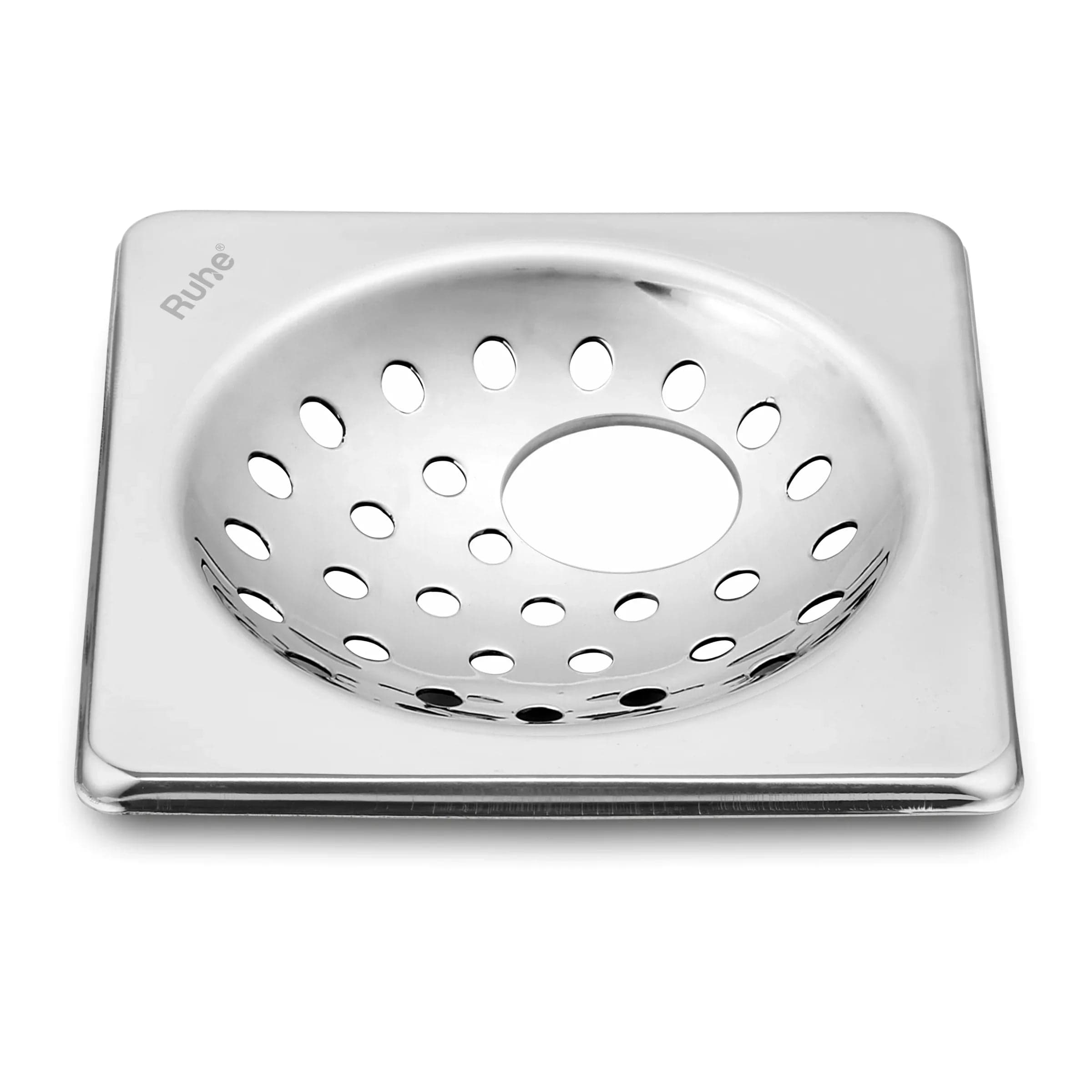 One Square with Collar Floor Drain (4 x 4 inches) with Hole (Pack of 2) - by Om Sri Balaji