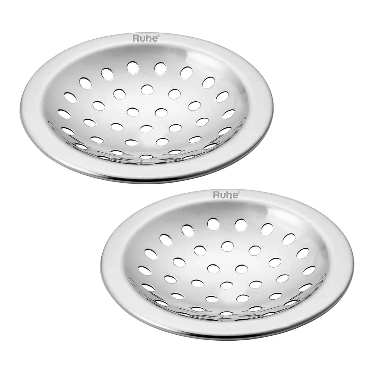 Solid Polka with Collar Round Floor Drain (5 inches) (Pack of 2)- by Om Sri Balaji