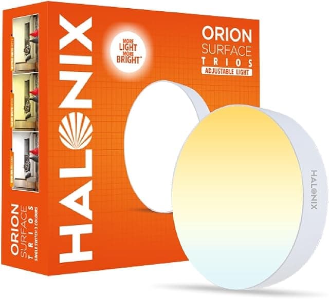 Halonix Polycarbonate 3 in 1 Multicolor 15W LED Surface C...