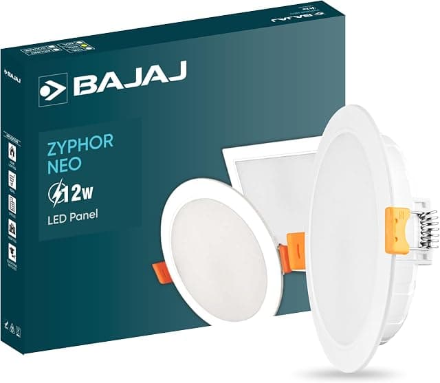 Bajaj Zyphor Neo 12W Round LED Panel Light for Ceiling | ...