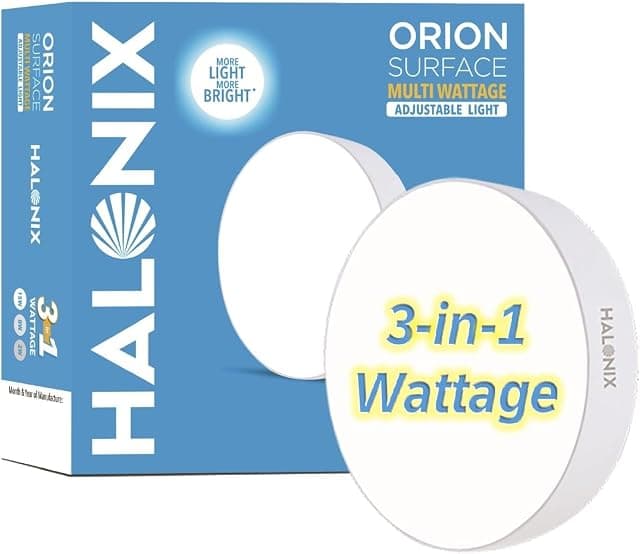 Halonix Polycarbonate 3 in 1 Multi Wattage 15W,8W,2W Surf...
