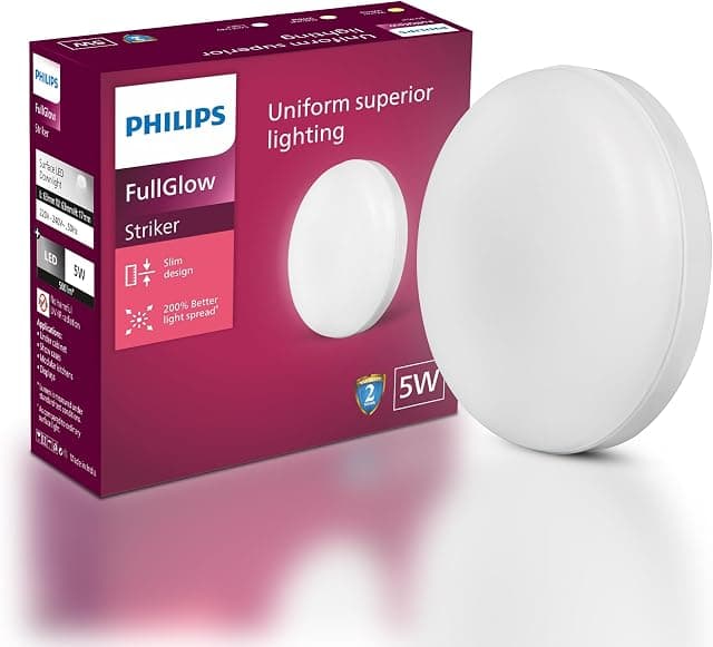 PHILIPS polycarbonate Rimless Full Glow 5-watt Round LED ...