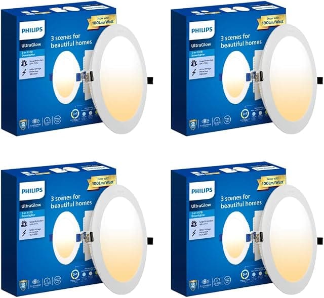 PHILIPS Ultra Glow 15-watt Round LED Downlighter | 3 Colo...