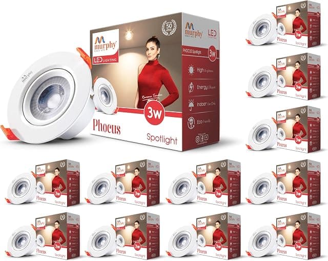 Murphy 3W PHOCUS LED Spot Round Panel Light with 2-Year W...