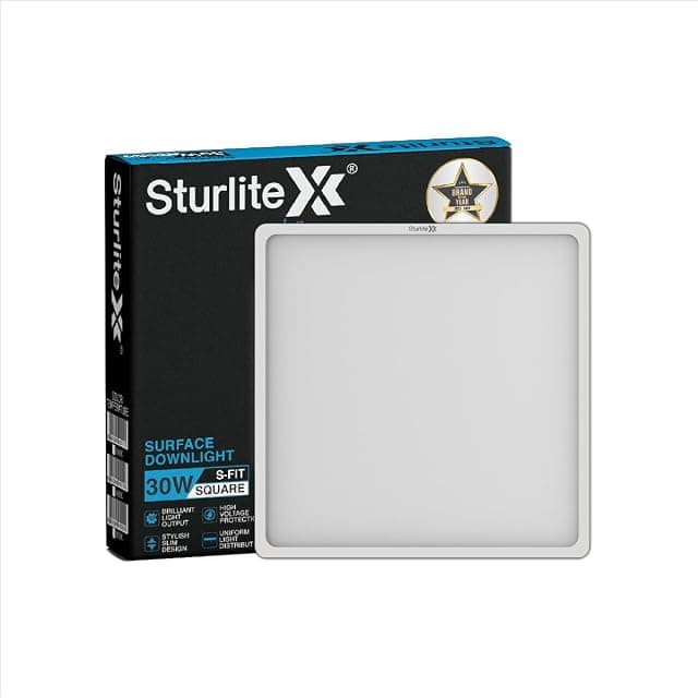Sturlite S-FIT 30W Square LED Surface Light| 6500k Cool W...