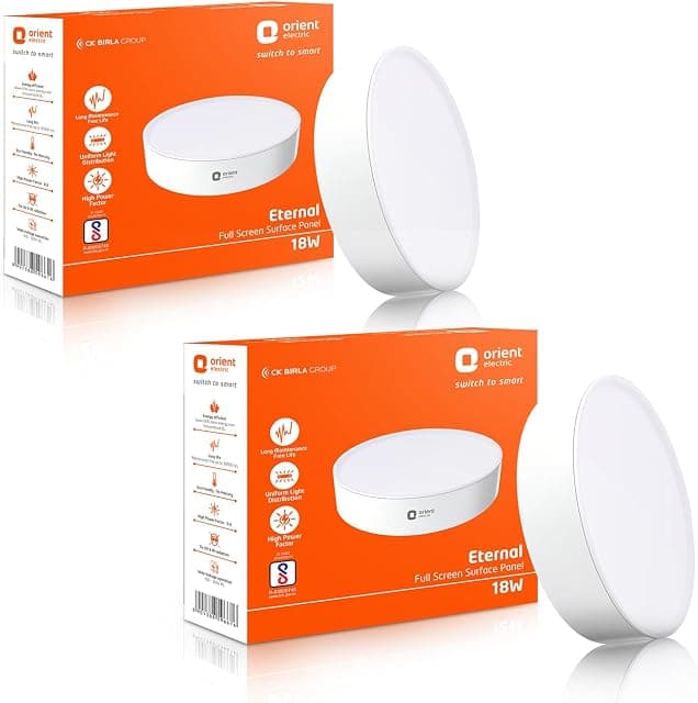 Orient Electric 18W Rimless Round LED Full Screen Surface...