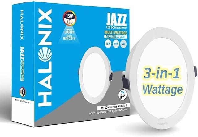 Halonix Polycarbonate Jazz Dimmable 15W,8W,2W Multi-Watta...