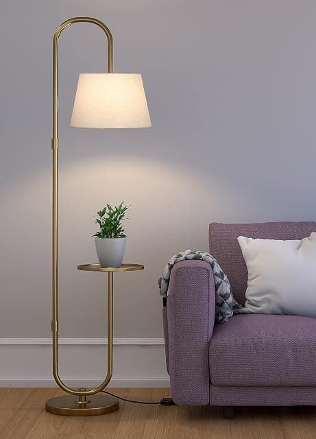 Divine Trends Modern Table Shelf LED Floor Lamp Standing ...