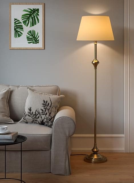 Divine Trends Royal Brass Antique Finish Gold Floor Lamp ...