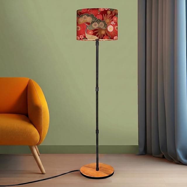 Rellon Floor Lamp for Living Room with Decorative Metal F...