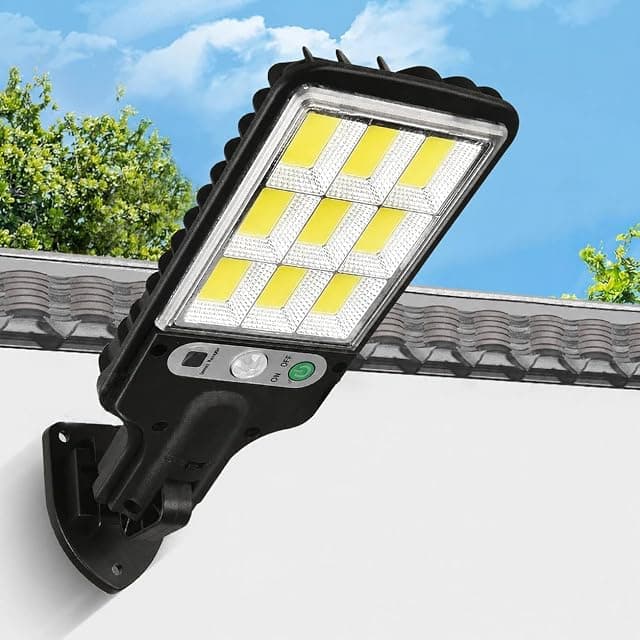 SHOPOGENIX Solar Powered Street Light Outdoor, Ultra Brig...