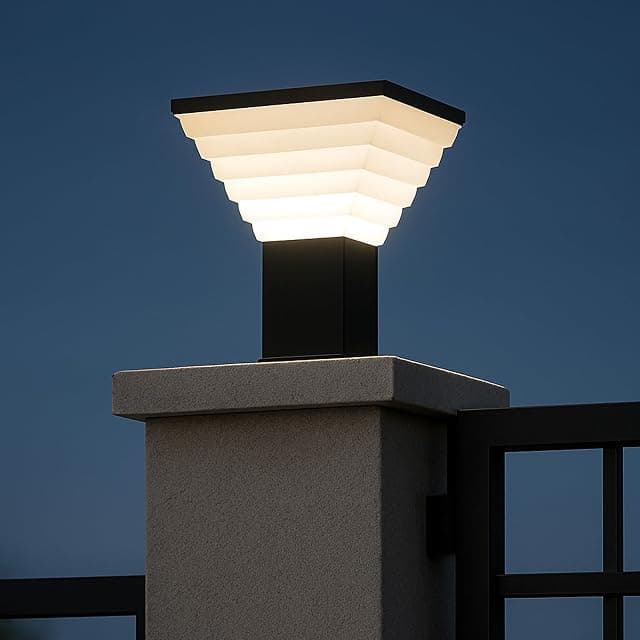 WHITERAY Metal and Polycarbonate Gate Light Waterproof Pi...