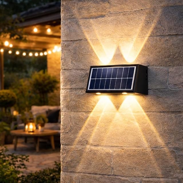 Gesto 4W Solar Wall Lights Outdoor Waterproof IP65, Warm ...