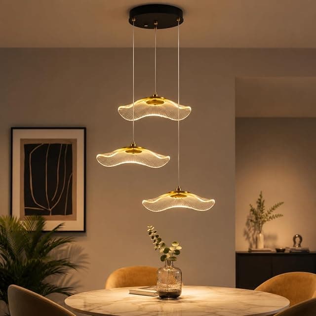Gesto Modern 3-Light LED Pendant Light for Ceiling, Hangi...