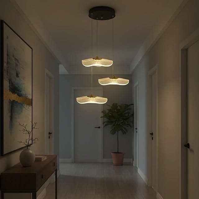 Lamp master 3 Crystal Wave Pendant Light | Modern Acrylic...