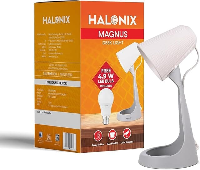 Halonix PolycarbonateMagnus Desk Light | with 4.9W Led Bu...