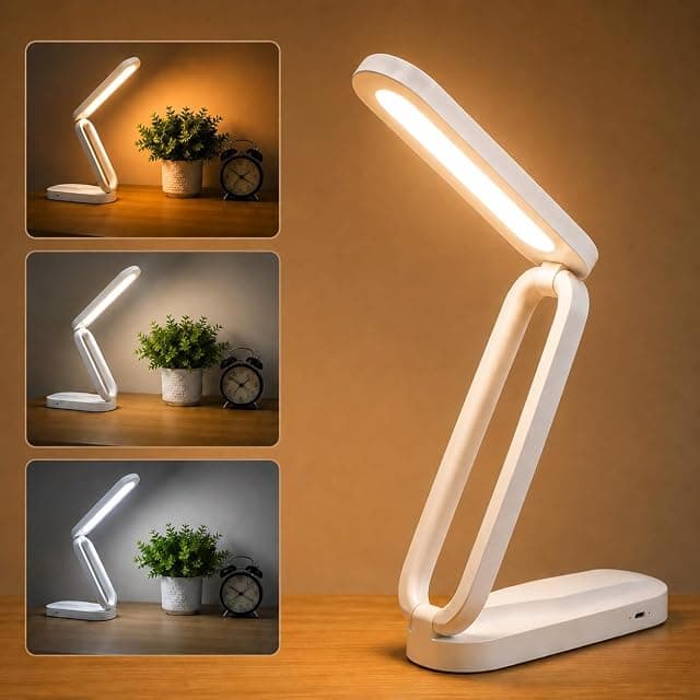 Fulminare Plastic LED Desk Lamp Dimmable Reading Table La...
