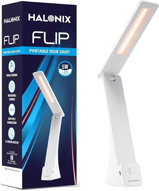 Halonix Flip Dimmable 3-in-1 Mode Portable Desk Lamp | LE...