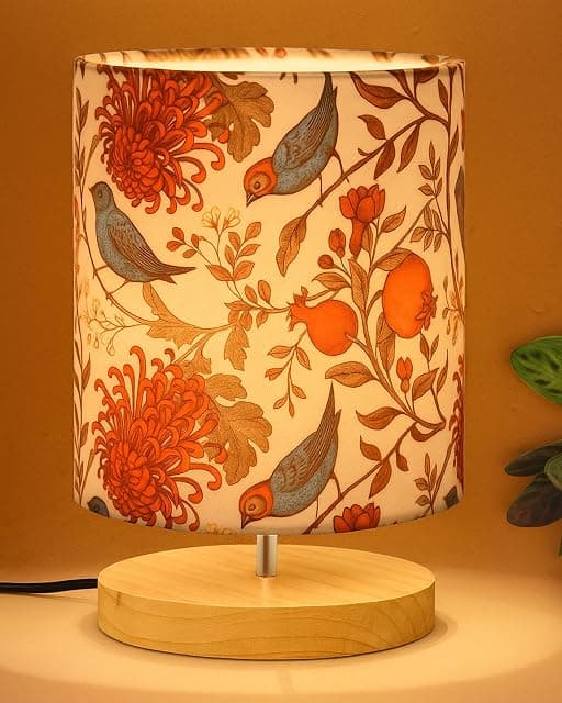 Homesake® Small Pine Table Lamp-Wooden Bedside Lamp Simpl...