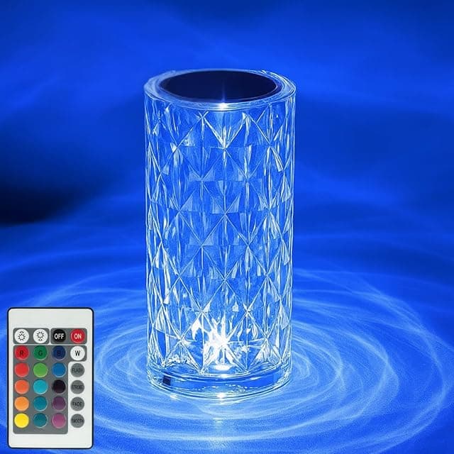 Toy Imagine Crystal Diamond LED Table Lamp – 16 Color Cha...