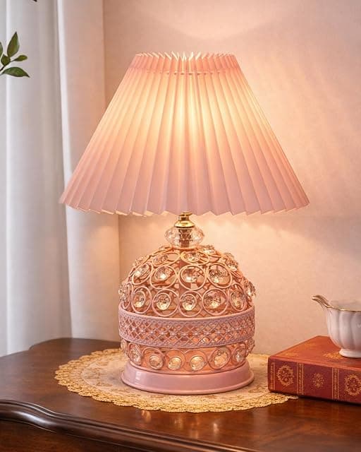 Homesake® Modern Small Crystal Table Lamp, Contemporary B...