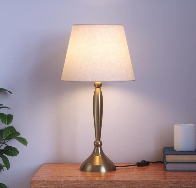 Divine Trends Table Lamp Brass Antique finish 19 inches H...