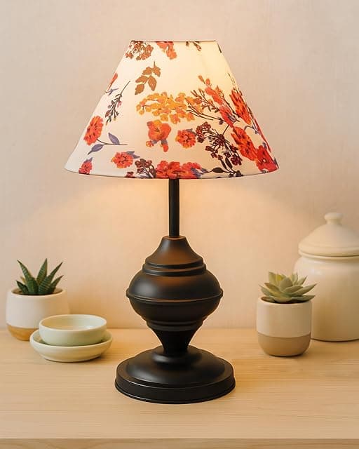 Homesake® Black Metal Incandescent Table Lamp for Living ...