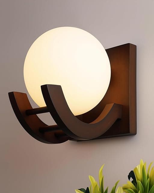 Homesake® Zedo Wall Lamp, Wall Decor, Wall Hanging Wood L...