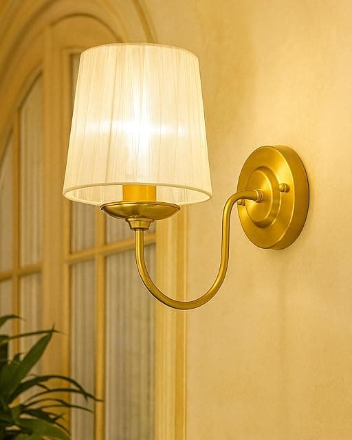 Homesake® Antique Brass Wall Sconces Lighting Fixture, E2...