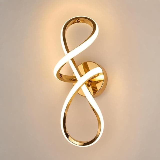 Feel The Light Modern LED Wall Light Gold Finish, Aesthet...