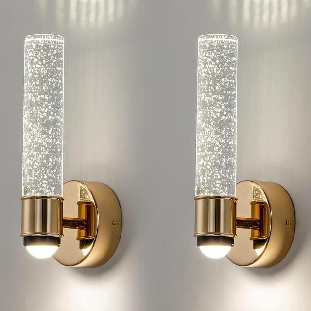 Lampmaster Luxury Crystal Bubble Wall Light | Gold Finish...