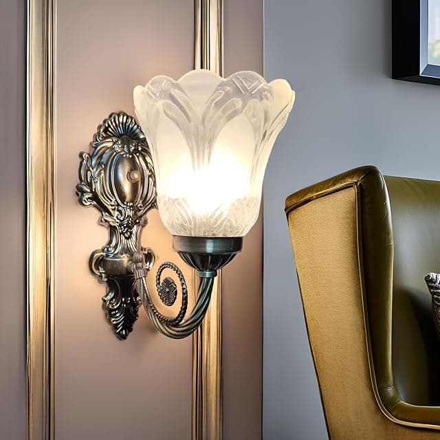 SINOMAN Wall Lamp with Glass Shade Modern Home Lighting D...