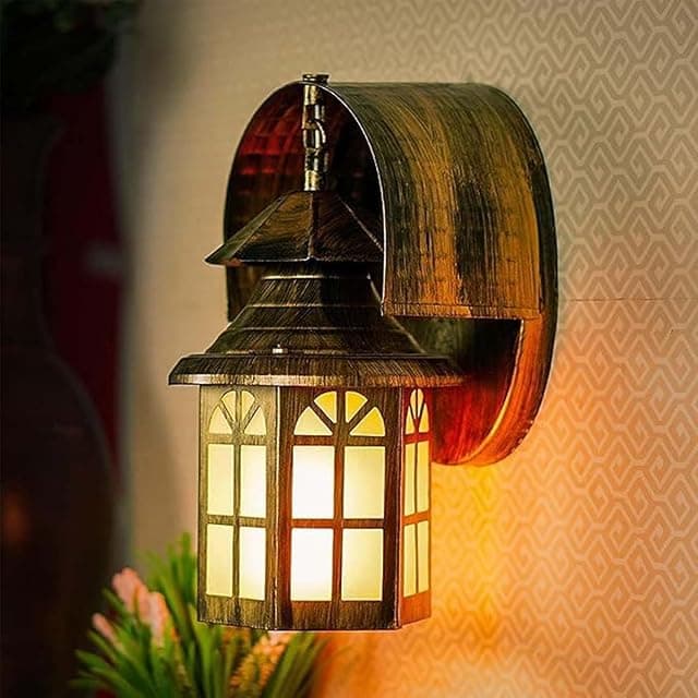 SINOMAN Rustic Wall Lamp for Home Decor Metal Antique Fin...