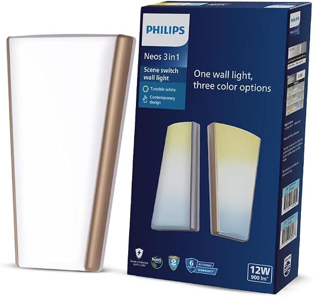 PHILIPS 12W 3 Colours in 1 Decorative Wall Light | Neos G...