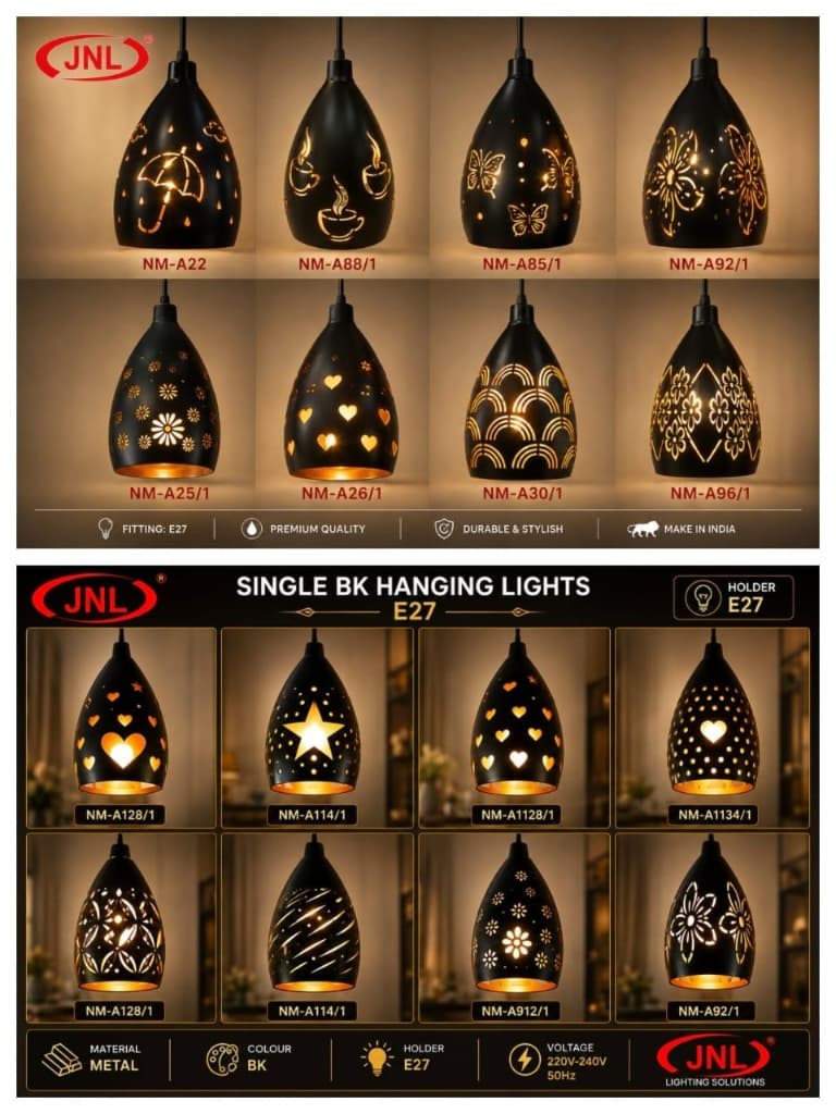 JNL Single BK Hanging Lights Collection (NM Series)