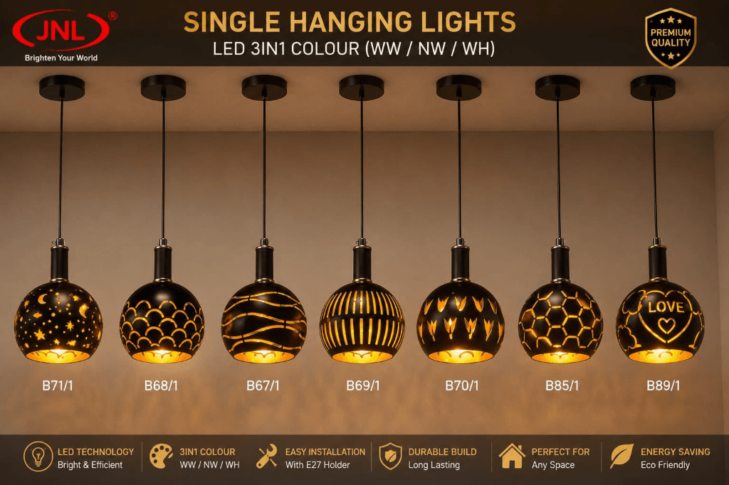 JNL Single Hanging Lights Collection (B71-B89 Series)