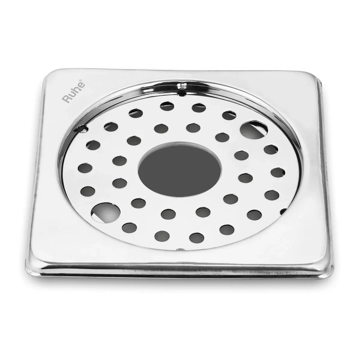 Plain Neon with Collar Square Floor Drain (5 x 5 inches) with Lock and Hole - by Om Sri Balaji